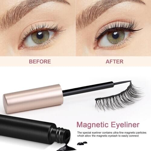 3/5pair Of 3d Magnetic Eyelashes Handmade Eyelashes Eye Makeup Extended False Eyelashe Repeated Use Magnetic Fake Eyelashe
