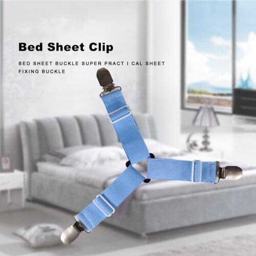 4PCS Bed Sheet Clip Bed Adjustable Elastic Gripper Holder Fasteners Straps Clip for Bed Sheets Sofa Cushion