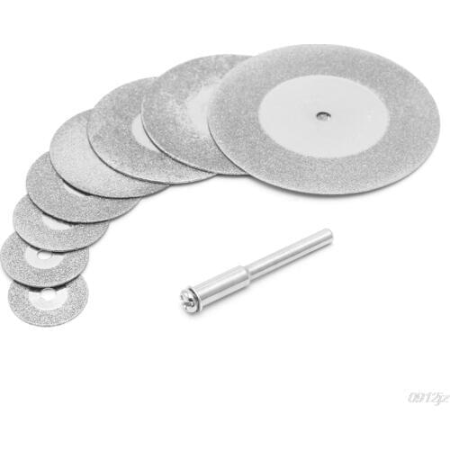 5pcs 16/18/20/25/30/35/40/50mm Diamonte Cutting Discs & Drill Bit Shank For Rotary Tool Blade