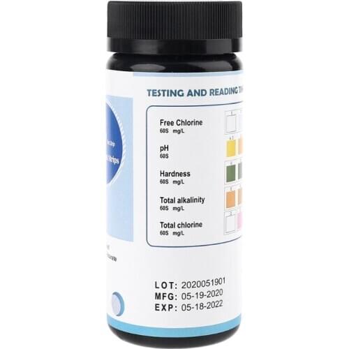 50pcs 5in1 Water Test Strips pH Chlorine Hardness Alkalinity for Pool Spa Drinking Aquarium Water Quality Test Paper Wholesale