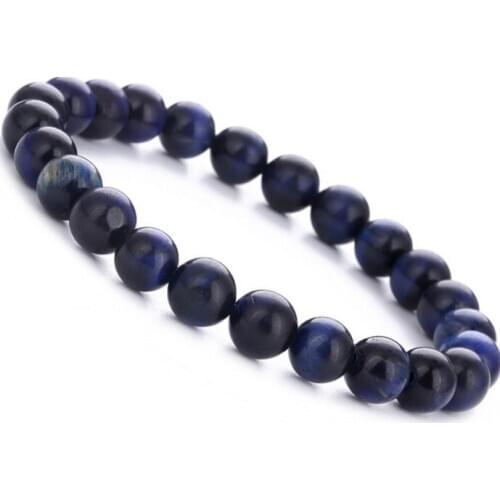 6 8 10mm Healing Balance Reiki Yoga yj5 elastic thread Tigereye Stone Onyx agate ball bead Bracelet adjusted Bangles