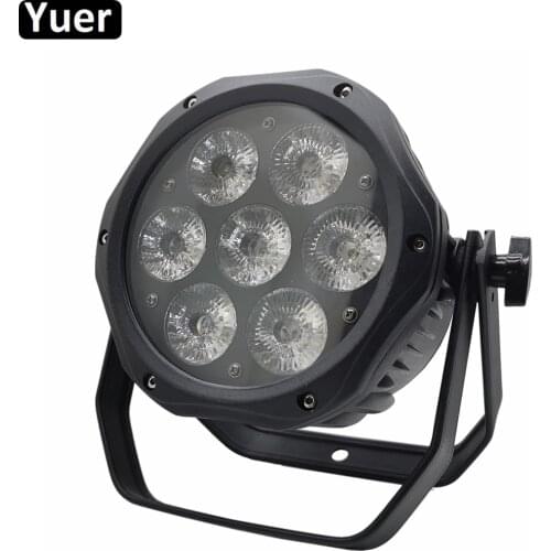 7X18W LED Waterproof IP65 Par Light RGBWA UV 6IN1 DMX512 Control Musci DJ Disco Stage Equipment Outdoor Stage Effect Beam Light