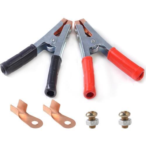 CITALL Car Crocodile Jump Lead Clamp Battery Clips for Jumper Cables Black & Red Copper Connector for Ford Mercedes VW Audi