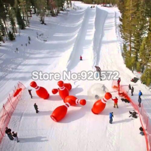 Free Shipping! Free Pump! 2 Pieces Zorb Ball With 6 piecs Lot Inflatable Human Bowling Game Zorb Ball For Bowling