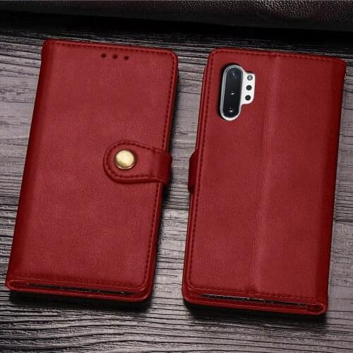 For Samsung galaxy Note 8 Note 9 Note 10 pro Cover Wallet PU Leather Phone Bag Case Simple Card Holders Shell Free Shipping