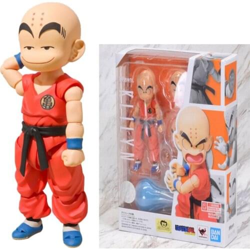 Anime Original Bandai SHF Dragon Ball Z Figure Super Saiyan Kuririn Anime Action Figures Model Collectibles Toys for Children