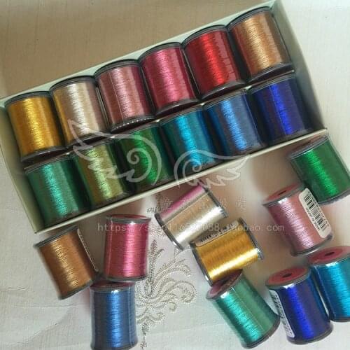French embroidery, Japanese Fujik gold and silver thread hook thread, French crochet special metal hook bead line bead line