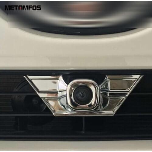 For Toyota Rav4 Rav 4 2016 2017 Chrome Front Parking Car Camera Cover Trim Decoration Frame Exterior Accessories Car Styling