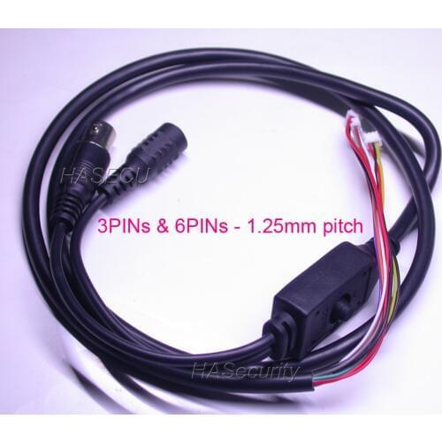 OSD cable 6PINs + 3PINs (1.25mm pitch) + 2PINs for CCTV camera PCB board module installation assembly