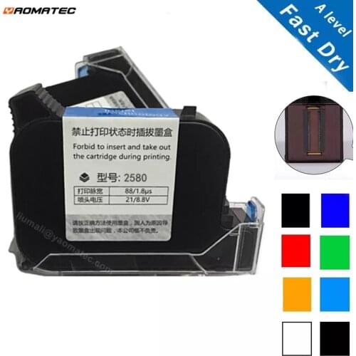 2580 600DPI Premier A Level Handheld Printer Fast Dry Eco Solvent Print Height 12.7mm Inkjet Printer Colorful Ink Cartridge