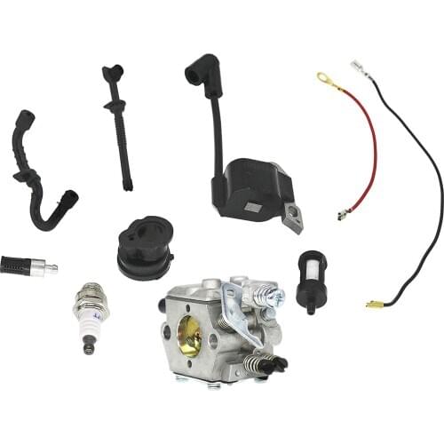 QHALEN Carburetor with Ignition Coil Replacement Tune Up Kit for MS170 MS180 017 018 Chainsaw 1130-120-0603