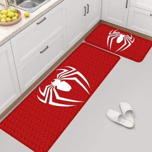 Bathroom Mats Spider Rug Large Living Room Bath Mat Anti-slip FLANNEL Customized Doormat Kitchen Carpets Bedroom Carpets Red
