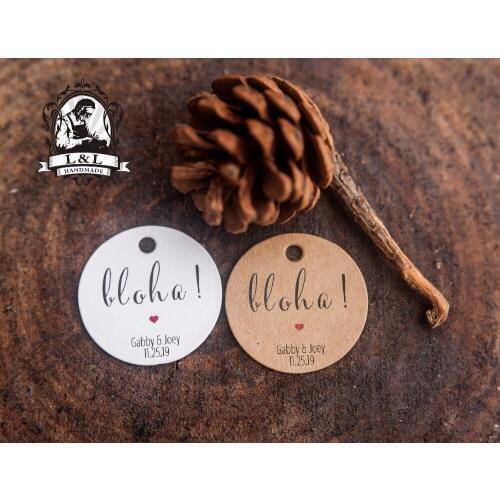 200 pcs 3.5cm round kraft/white paper label Label customization product label Clothing label personalized tag thank you tags