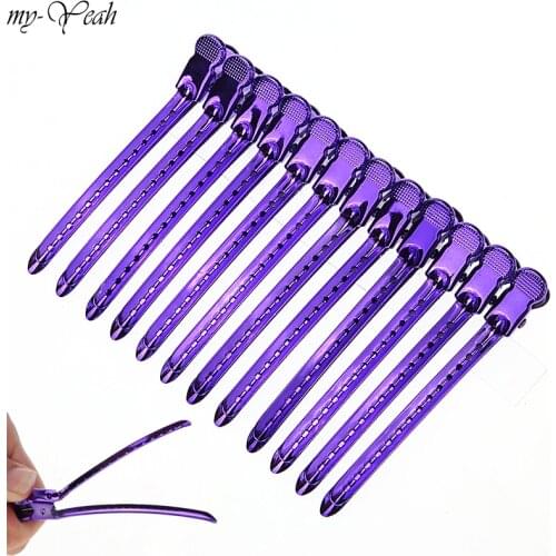 12Pcs/Set Metal Section Hairdressing Clip Alligator Hair Clamp Hairpins DIY Barber Salon Hairstyling Sectioning Tools DIY Home