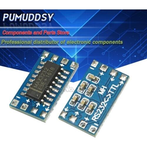 10PCS Mini RS232 MAX3232 Level to TTL Level Board 115200bps Converter Adaptor Module new