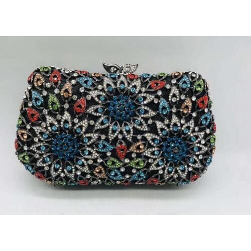 Fashion colorful Crystal diamond Clutch Purse 2020 New Style Women’s Evening Diamond Handbags Mini Prom Party Tote Lady Bags