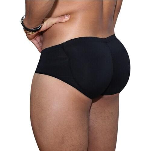 Mens Padded Underwear Lifting Butt Mens Underwear Panties Strengthening Sexy Highlights Front + Back Hips Fake Ass Body Shaper