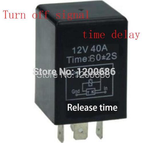 30A 1 minutes delay off after switch turn off Automotive 12V Time Delay Relay SPDT 60 second delay release off relay