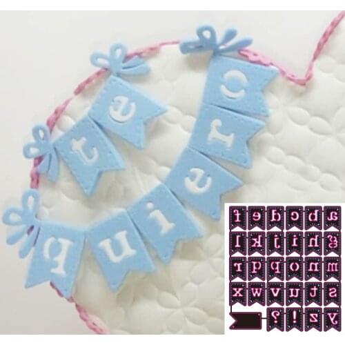 New 26-letter label Metal cutting Die scrapbook Decoration embossed Photo album Decoration Card making DIY Handicrafts