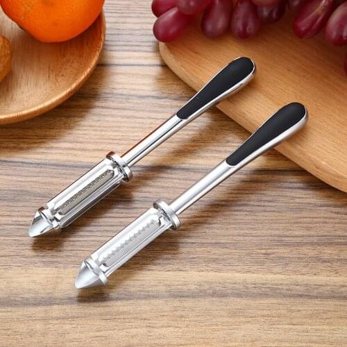 Fruit Vegetable Peeler Knife 3 In 1 Function Stainless Steel Fish Skin Cleaning Brush Scraper Carrot Peeler Tool Kitchen Gadgets