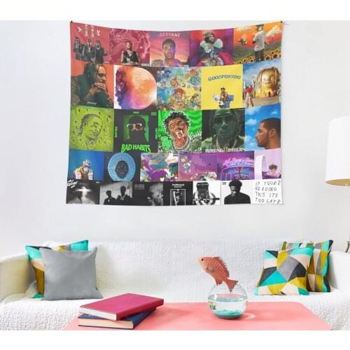 Album Cover Collage Fashion Room Decor Pattern Tapestry Print Tapestry Wall Bedroom Carpet Bed Sheets