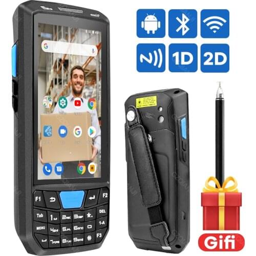 POS PDA Rugged Industria Barcode Android 8 Mobile phone with 1d laser 2D QR Scanner Reader Handheld Data collector Terminal PDA