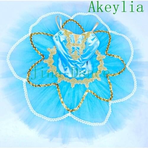 Sky blue Bird Tutu Ballet Adult Professional Tutus pancake blue Classical Professional Ballet Tutu for grils Ballet dance wear