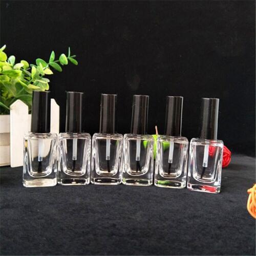 15ml Empty Nail Polish Bottle with Brush Inside Square Shaped Clear Nail Polish Container Bottles Tube Makeup tool F20171625