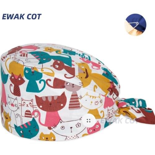 Working Caps with Sweatband Adjustable Working Hats for Women Men One Size(Tie Back or Toggle) surgeon cap for man and women