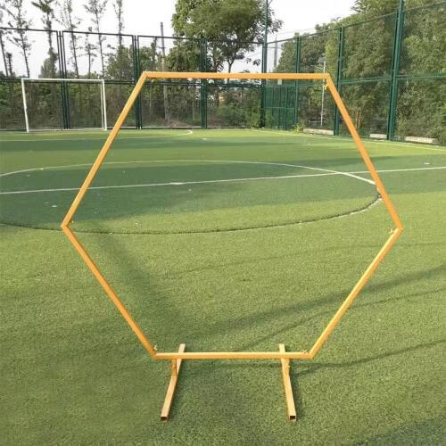 Wedding Arch Hexagonal Wrought Iron Shelf Flower Stand Decoration Background Frame Wedding Props Birthday Party Supplies