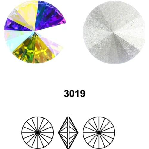 Rivoli Strass Diamonte Crystal K9 Glass Pointed Back Stone Rhinestone For Clothes Stones Nail Art Decoration Garment Applique