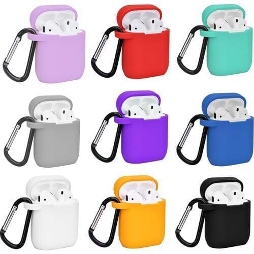 Solid Color Silicone Dustproof Protector Case Cover for Apple Airpods Charge Box