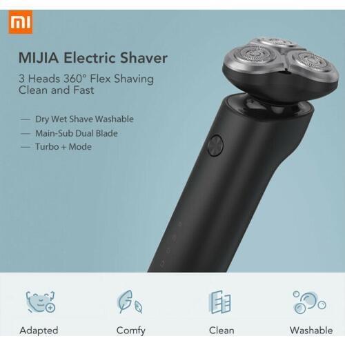 Xiaomi Mijia Electric Shaver for Men Rechargeable Flex Razor 3 Head Dry Wet Shaving Machine Beard Trimmer Washable Dual Blade