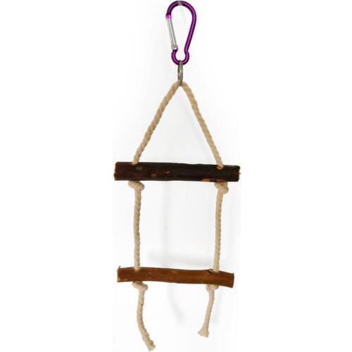 1PCS Bird Toys Parrot Cotton Rope Ladder Stairs Climbing Gnawing Toys Hanging Bite Strings