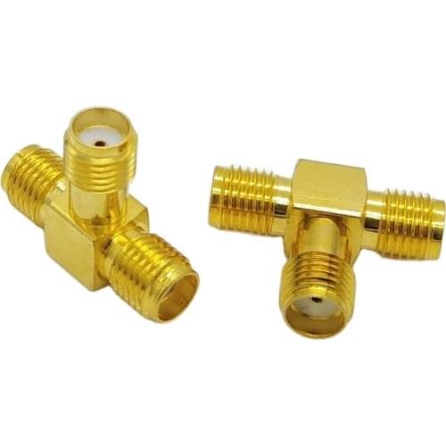 1pcs SMA female Switch SMA Female Straight RF Connector Adapter T type SMA connector