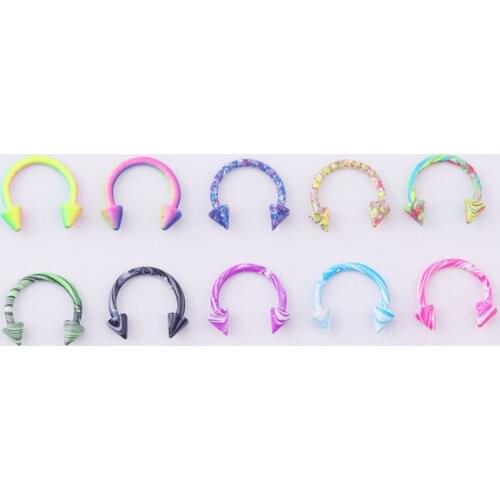 10pcs/set Punk Bar Lobe Stainless Steel Horseshoe Fake Nose Ring C Clip Eyebrow Lip Piercing Falso Nose Rings Hoop For Women