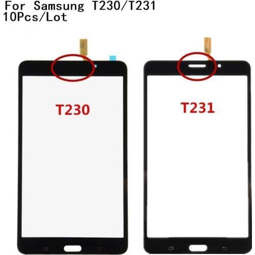 10Pcs/Lot 100% Test For Samsung Galaxy Tab 4 SM-T230 T230 SM-T231 T231 Front Touch Screen Digitizer Panel Glass Sensor+Tracking
