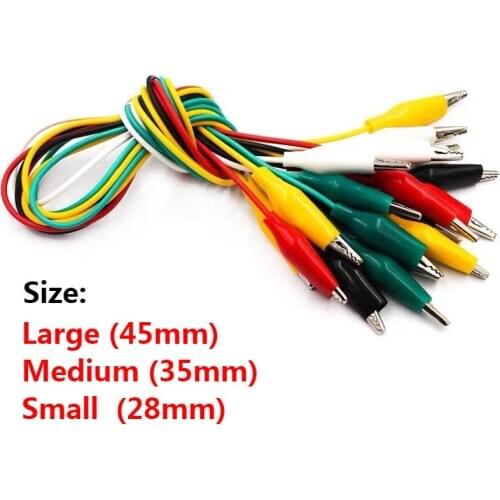 10pcs Alligator Clips Electrical DIY Test Leads Alligator Double-ended Crocodile Clips Roach Clip Test Jumper Wire