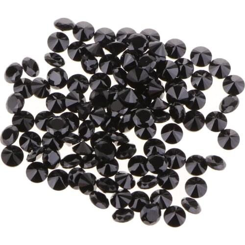 100pcs Zircon Diamond Crystal Faceted Loose Spacer Beads DIY Wedding Party 6mm Jewelry Charms Pendants Decorations