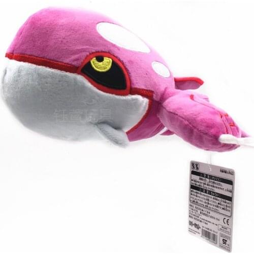 28*12cm Anime Pokemon Purple Kyogre Plush Toys Soft Stuffed Animals Cartoon Doll Gifts For Children