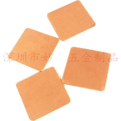 5pcs High-end Radiating copper sheet 15*15*0.5MM notebook graphics card Raspberry Pi Thermal conductive copper sheet