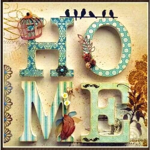 5D DIY Diamond Painting "Family Love Letter" Full Round Drill Diamond Embroidery Pattern Cross Stitch Mosaic Home DecorationGift