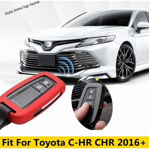 Yimaautotrims Auto Key Case Frame Chains Decoration Cover Kit Fit For Toyota C-HR CHR 2016 - 2021 ABS Interior Mouldings