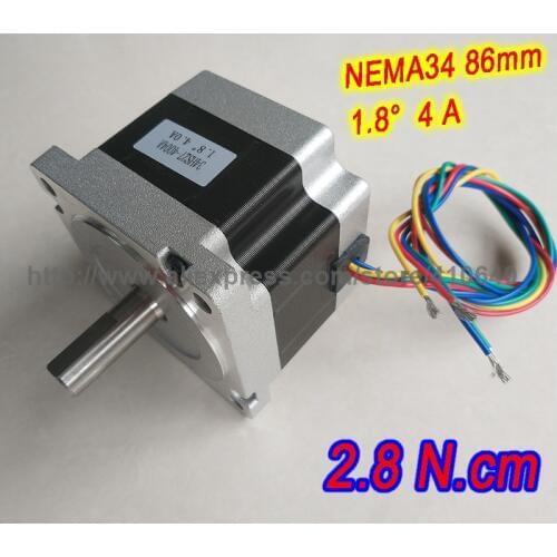 FREE SHIPPING NEMA34 Stepper Motor 34HS27-4004A 34HS4004S L 68 mm 4 A 2.8 N.cm and 4 wire Better Material