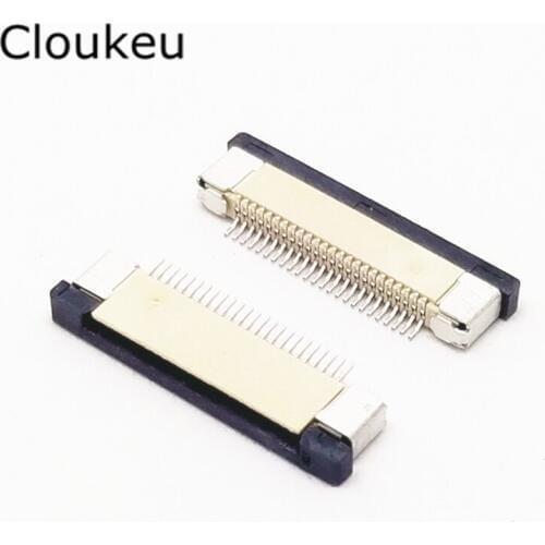10Pcs FPC FFC Connector cable socket 0.5MM 24Pin Drawer type Bottom Contact