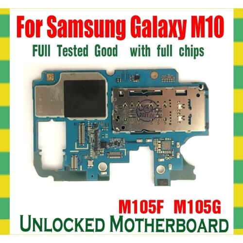 Full Tested For Samsung Galaxy M10 M105F M105G Motherboard Unlocked Logic Board Mother Circuit Board 16GB 32GB EU Version