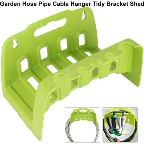 Wall Mounted Garden Hose Pipe Cable Hanger Tidy Bracket Shed Rack Fence Holder Green Water Pipe Rack