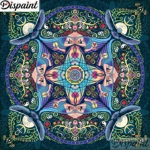 Dispaint Full Square/Round Drill 5D DIY Diamond Painting "Mandala scenery" Embroidery Cross Stitch 3D Home Decor Gift A12442