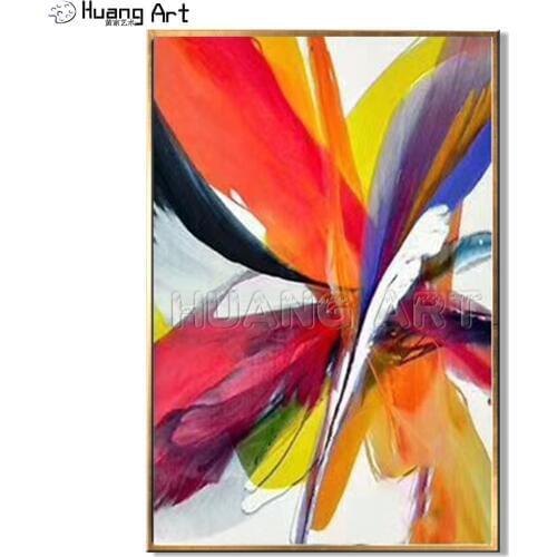 Newest Art Colorful Abstract Oil Painting on Canvas for Living Room Wall Decor 100% Hand Painted Brush Abstract Hang Painting