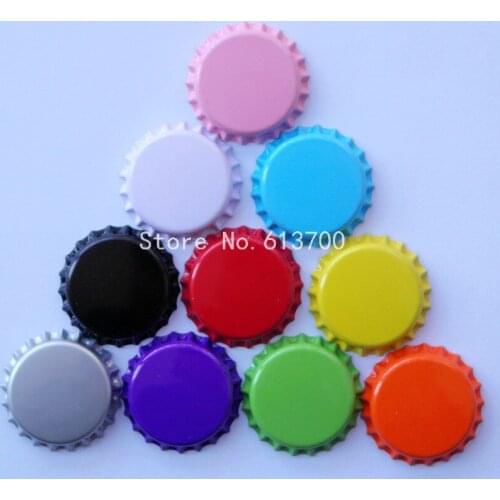 Wholesale 2000pcs/lot Colored Metal Beer bottle Caps,bottle caps For DIY Jewerly Without Liners and Hole Free Shipping